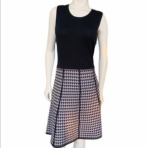 Calvin Klein Sleeveless Houndstooth Sweater Dress